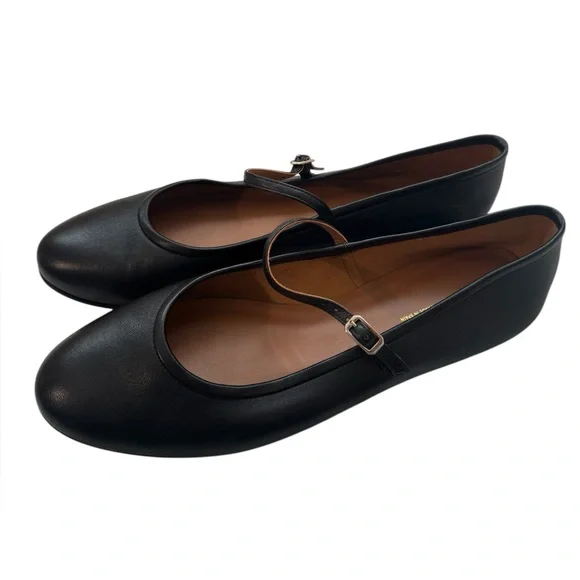 Margaux The Demi Mary Jane Flat in Black Napa Leather size 43.5 - Picture 3 of 11